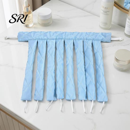 Curl Maker Headband No Heat Hair Curling Rod with Adjustable Strap Eight Claw Overnight Sponge Sleeping Curler Soft Long Curls Roller Styling Tool