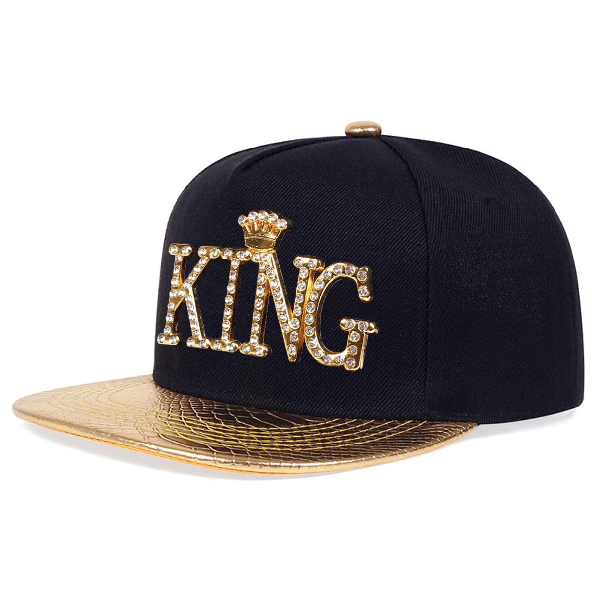 

Unisex King Letter Label With Drill Hip-Hop Hats Spring Autumn Outdoor Adjustable Casual Baseball Caps Sunscreen Hat
