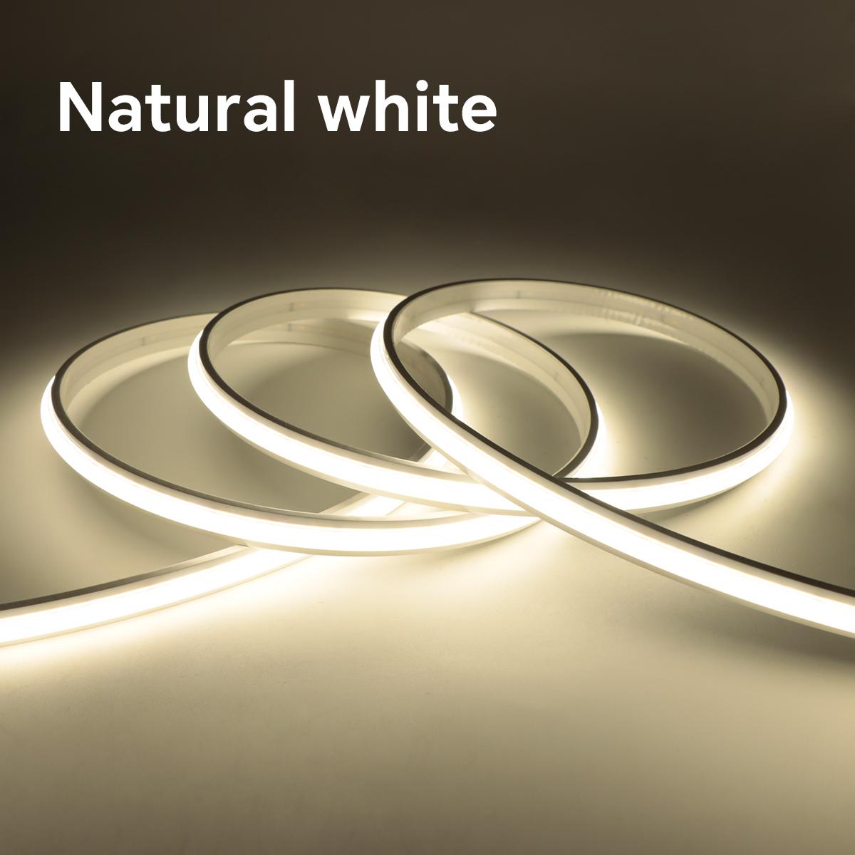 

Luminous Even,No Dark Area Neon LED Strip Light 24V COB Self-adhesive Waterproof Neon Tape Sillcone Rope Light For Cabinet Decor 1m