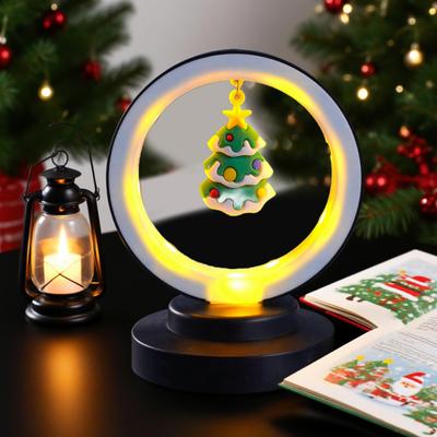 Weihnachts-Nachtlicht Dekoration Hängender Weihnachtsmann Weihnachtsbaum Figur LED Tischlampe Feiertagsparty Zuhause Schlafzimmer Schreibtisch Dekolicht