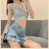 Sexy Tank Top Metal Heart Halter Crop Tops Women Summer Camis Backless Camisole Fashion Tube Female Casual Tee Sleeveless Vest