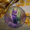 10 Inch Fox Wind Chime with 360 Rotating Hook Outdoor Lawn Balcony Decor No Batteries Needed Holiday Gift for Family Friends
