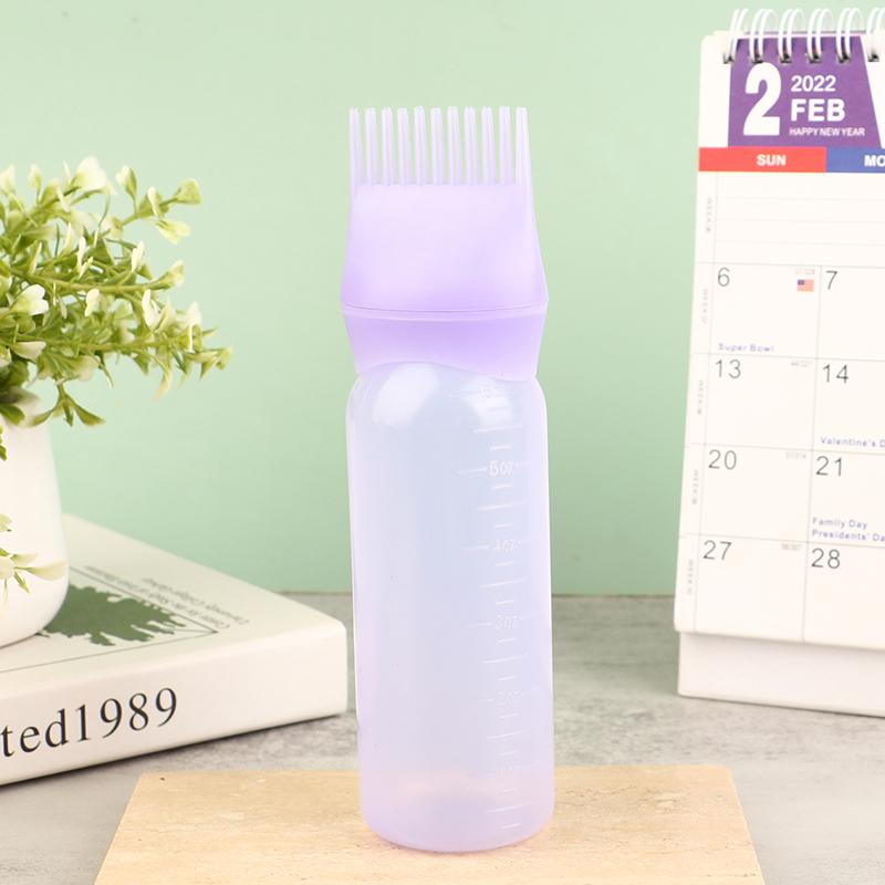 1Pc 120Ml Plastic Hair Oil Applicator Bottle Hairdressing Shampoo Bottle Hair Dye Refillable Bottle Hair Coloring Styling Tools