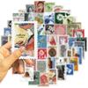 64Pcs Vintage Postmark Graffiti Stickers Waterproof Diy Decals For Guitar Laptop Luggage Sticker Story Store