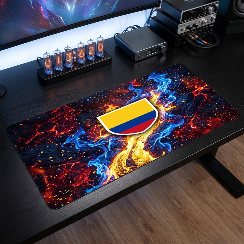 Colombia Football Crest Mouse Pad, Extended Non Slip Rubber Desk Mat for Gaming Office Laptop Fan Gift