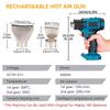 2000W Electric Heat Gun Hot Cordless Handheld Hot Air Gun with Car Film Tool Industrial Home Hair Dryer For Makita 18V Battery