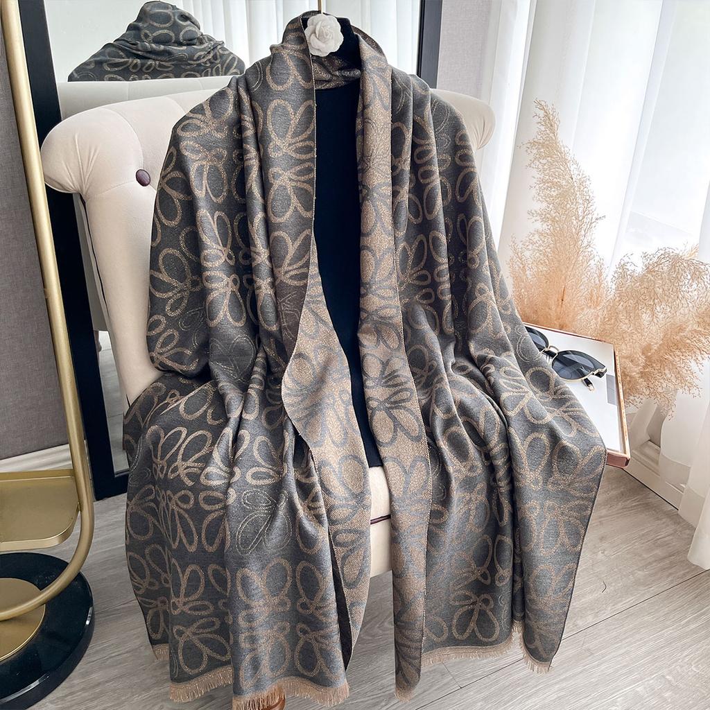 New Ladies Muslim Hijab Golden Thread long Scarf Spring and Autumn Sun Protection Scarf Camellia Shawl Foulard Wrap Headscarf