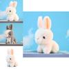 Cute Plush Bunny Keychain Pendant Fluffy White Rabbit Doll Backpack Decoration Gift For Girls
