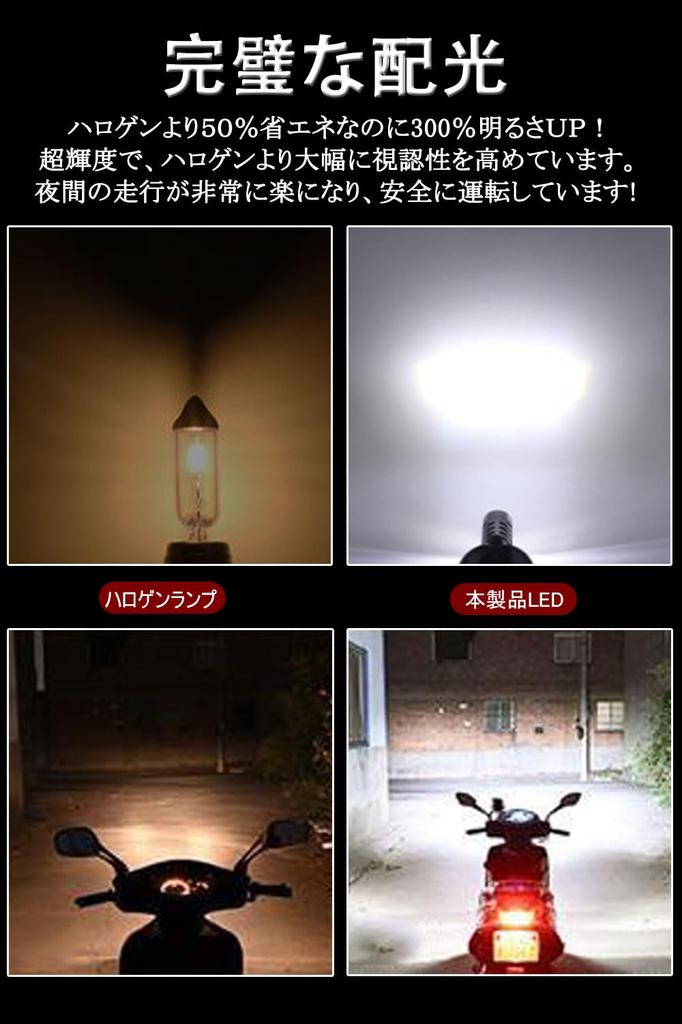 P15D 25-3 Motorcycle LED Headlight, White, 6500K, High Brightness 3570 Chip, HI/LO Switching, For