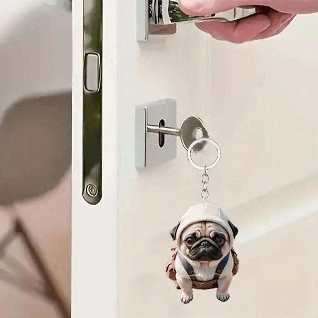 Niedlicher Taschen-Schlüsselanhänger, Niedlicher 2D-Grafik-Schlüsselanhänger, DIY Thanksgiving, Weihnachten, Halloween-Schlüsselanhänger, Rucksack-Accessoires