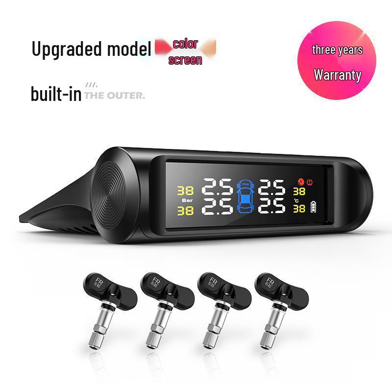 Solar-Powered Wireless Tire Pressure Monitor for Cars