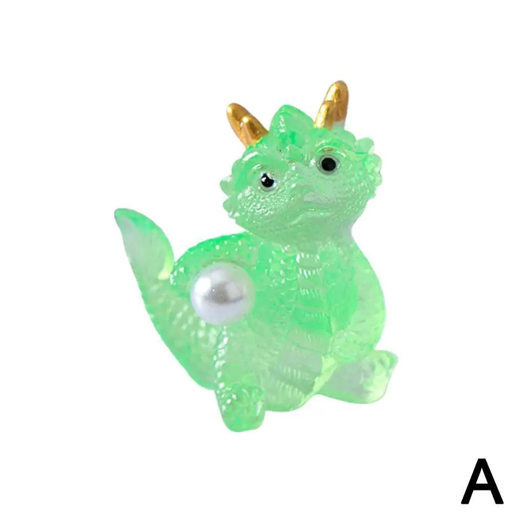 Cute New Year Dragon Figurine Decoration Transparent Miniatures Resin New Home Year Mascot Chinese Decor 2025 Decoration O9G6