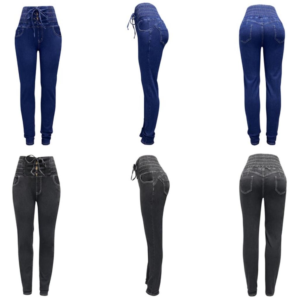 Νέες τιράντες Λεπτό μικρό τζιν πόδι γυναικείο ψηλόμεσο λεπτό παντελόνι ανυψωτικό γυναικείο