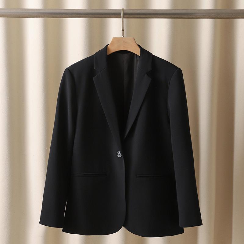 Women s Nan You Acetate Side-Slit Single-Button Suit Jacket L
