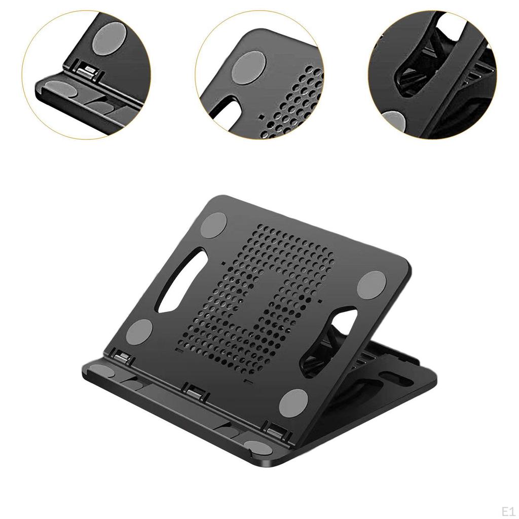 Laptop Riser Stand, Folded Shelf Ventilated Cooling Notebook Computer Holder Adjustable 8