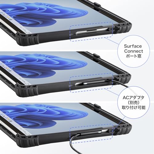 SANWA SUPPLY Shockproof Case for Surface Pro 11th Generation/10/9 (with Shoulder Strap) PDA-SF12BK