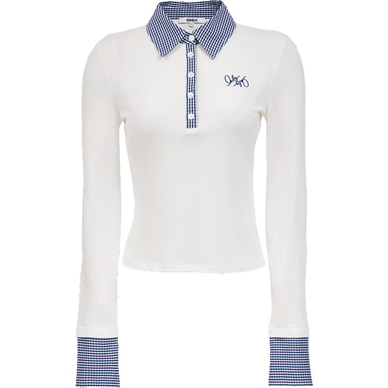 ONLY Women s Spliced Faux Two-Piece Long-Sleeve T-Shirt L