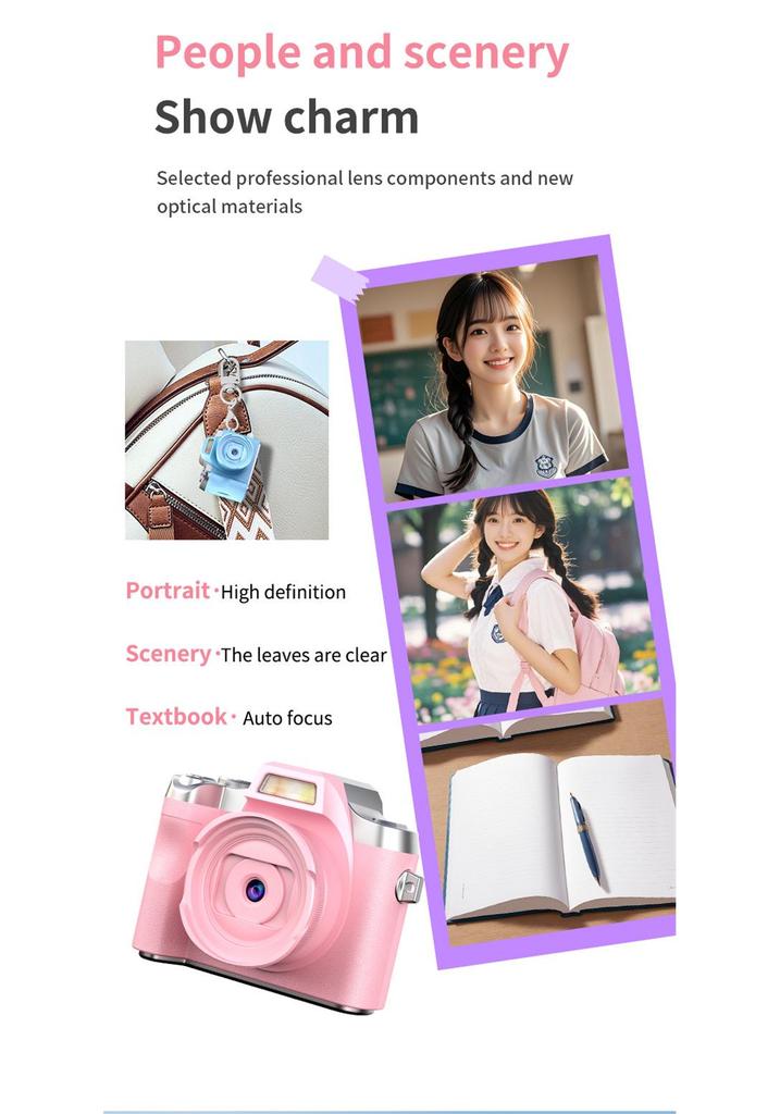 Mini HD Mirrorless DSLR Camera for Students and Parties