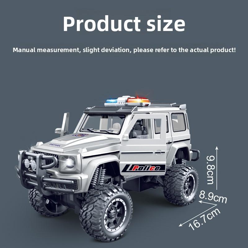 Car Children Police Toy  Inertia Car Model With Lighting And Sound Function