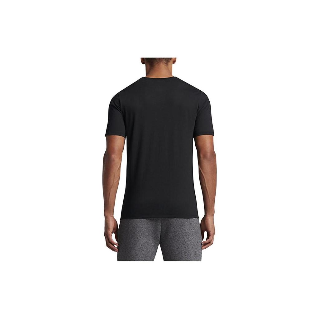 Jordan Alphabet Logo Print Short Sleeve T-shirt Men Tops Black BQ5093-010