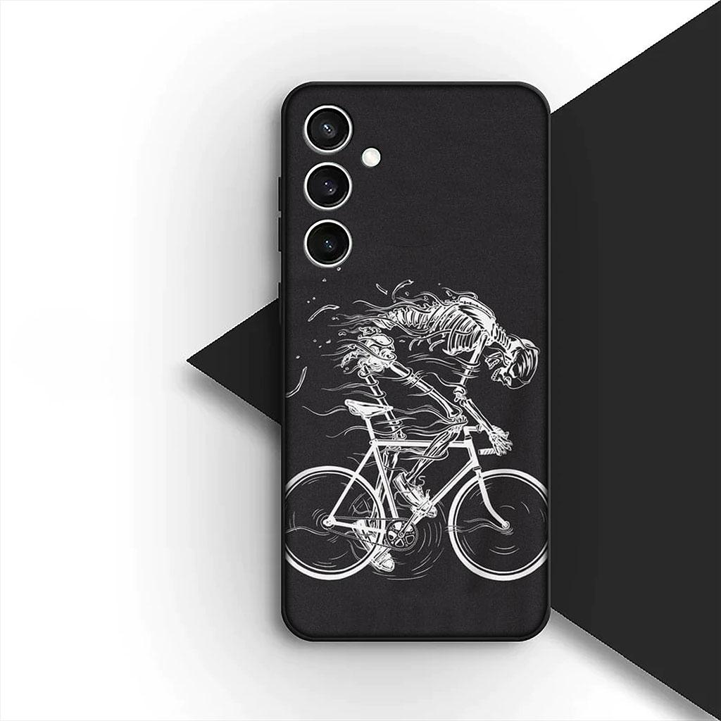 Art Mountain Bike Cycling Silicone Phone Cover for Motorola Moto Edge 70 60 Fusion NEO Pro G Stylus G56 G96 G04 G05 20 Soft Case