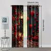 2pc,  Window Drapes Heart Lights As Valentine's Day Blackout  Polyester Birthday Party for Indoor Celebrations, Room,