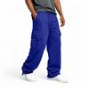 Men's Lined Cargo Pants with Cuffs , Loose Fit Multi Pocket Casual Trousers