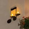 Black Music Note Candle Holder Vintage Wall Mount Tealight Holder Musical Symbol Wall Decor for Living Room Dining Hallway