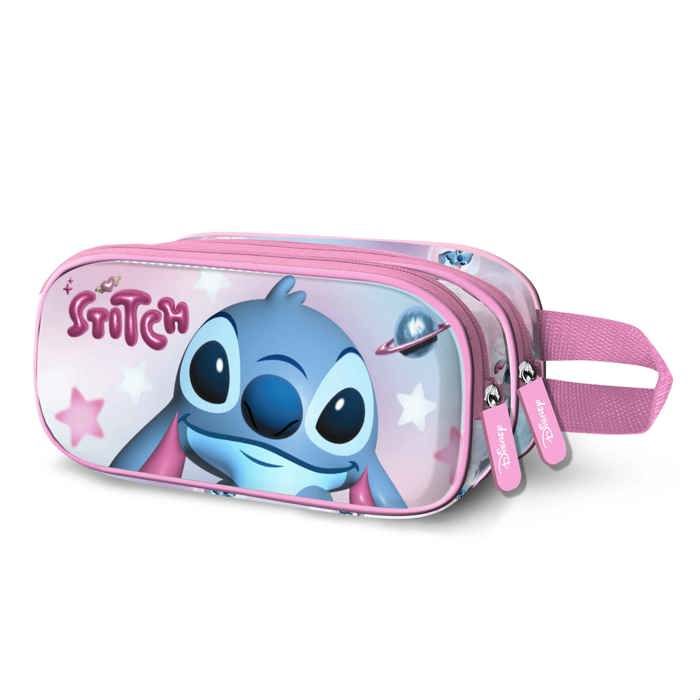 Trousse Double 3D - KARACTERMANIA - Lilo et Stitch - Rose - Enfant - Synthétique