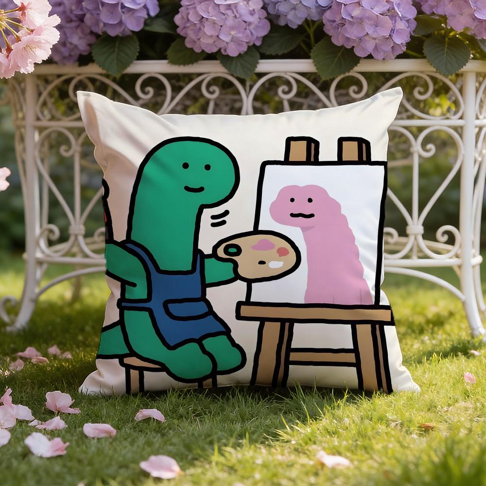 Cute Anime J-JOGUMAN Cushion Cover Home & Car Dual-Scene Pillow Cover: Reversible for Premium Comfort