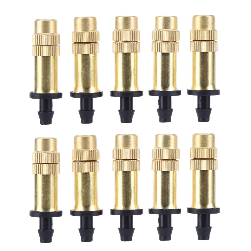 5-10PC Adjustable Copper Atomizing Nozzle Garden Plants Sprinkler Mist Nozzle Atomizer Fogging Cooling Automatic Watering System