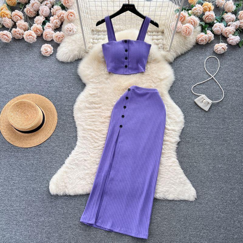 American Niche Style Women's Summer Split Skirt Tube Top