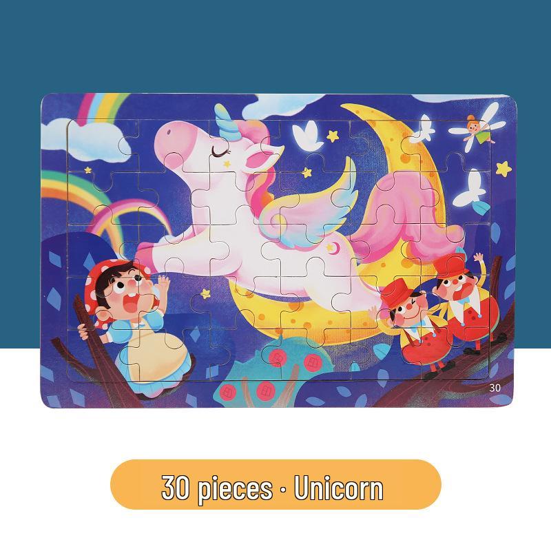 30-Piece Wooden Anime Cartoon Jigsaw Puzzle for Toddlers - Early Education Toy