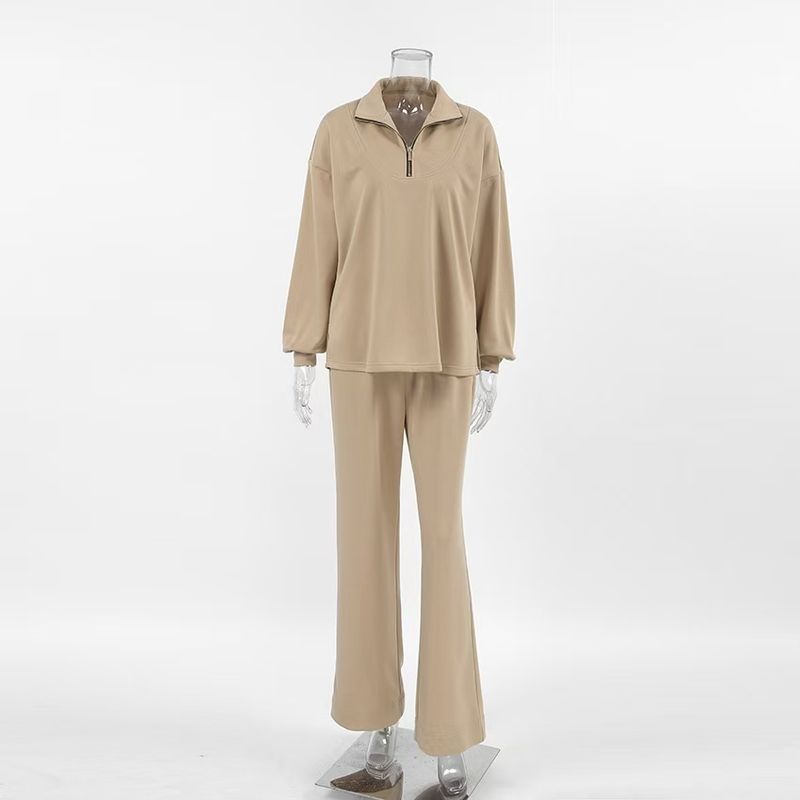 

Мода Осень и Зима Мода Новинка Свободный Уличный Свитшот Брюки Костюм Свободный Топ и Брюки Комплект Khaki L
