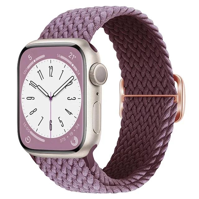 Braided Solo Loop For Apple Watch Ultra Band 40mm 44mm 41mm 38mm 49mm 45mm Elastic Nylon Bracelet iWatch Series 9 8 7 3 Se Strap