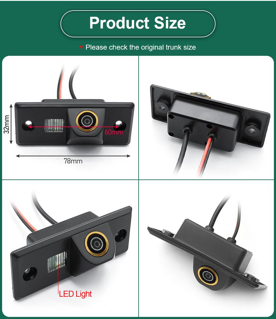AHD 1080P 1000TVL Vehicle Plate Reverse Backup Camera For VW Volkswagen Santana Polo(3C) Tiguan Touareg Passat B4 B5 Skoda Fabia