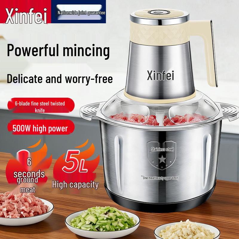 Xinfei Stainless Steel Multi-Function Electric Meat and Vegetable Grinder for Home and Commercial Use