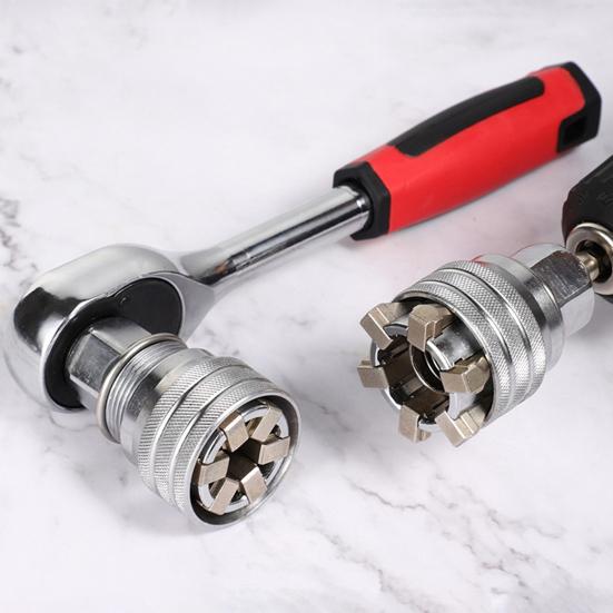 Multi-Function Universal Socket Torque Ratchet Torque Wrench Tool Adjustable High Wrench Adapter Maintenance Tool