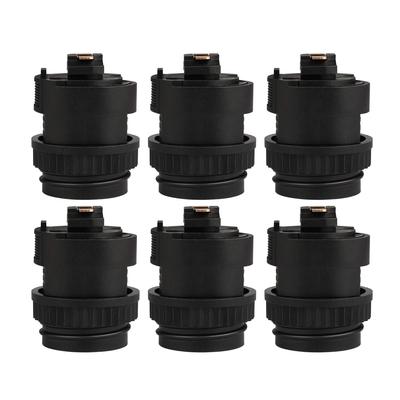 DiCUNO Lighting Rail Socket for Duct E26 Base LED Rail Light Ceiling Set of 6 Rails, Black, Compatible, Fixture, Light,