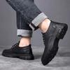 Fashion British Style Low Heel Soft Men's Leather Shoes Classic Original Retro Common Social Legitimate Cowhide New In Male Casual Shoe