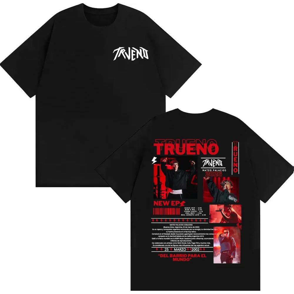 

Trueno Mateo Palacios Tour Cover T-shirts Men Women Fashion Gothic Hip Hop T-shirt Summer Tops Loose T Shirt S