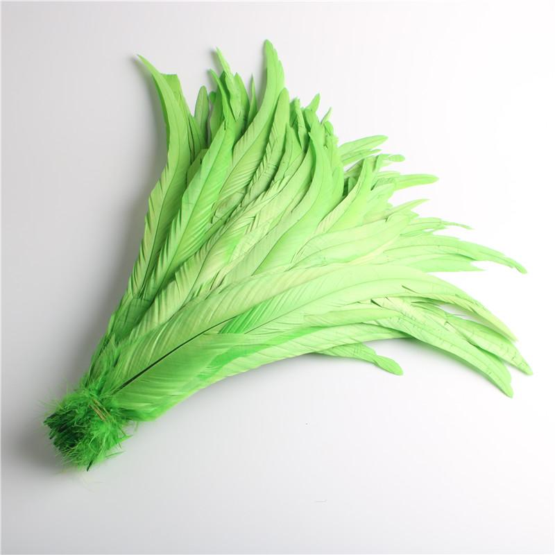 

50PCS Natural Rooster Tail Feathers for crafts 30-35CM Colorful Cheap Feather For Decoration Craft DIY Party Props Accessories мятный зеленый