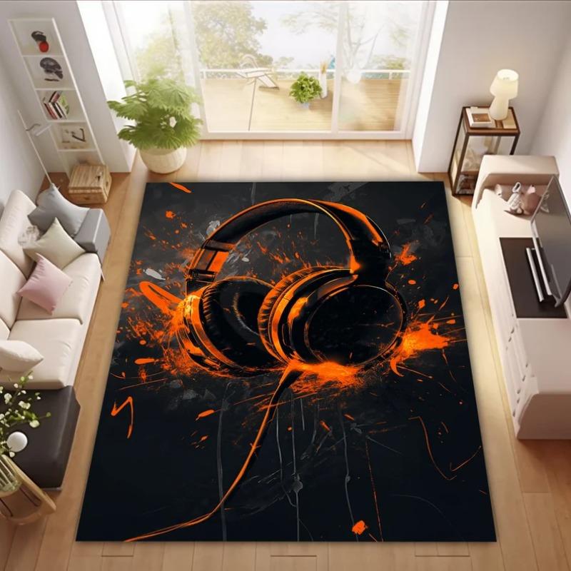 Deep Ocean Serenity Rug Large Detailed Turtle with Vibrant Shell & Fishes Calming Navy Blue Carpet for Living Room Bedroom Floor