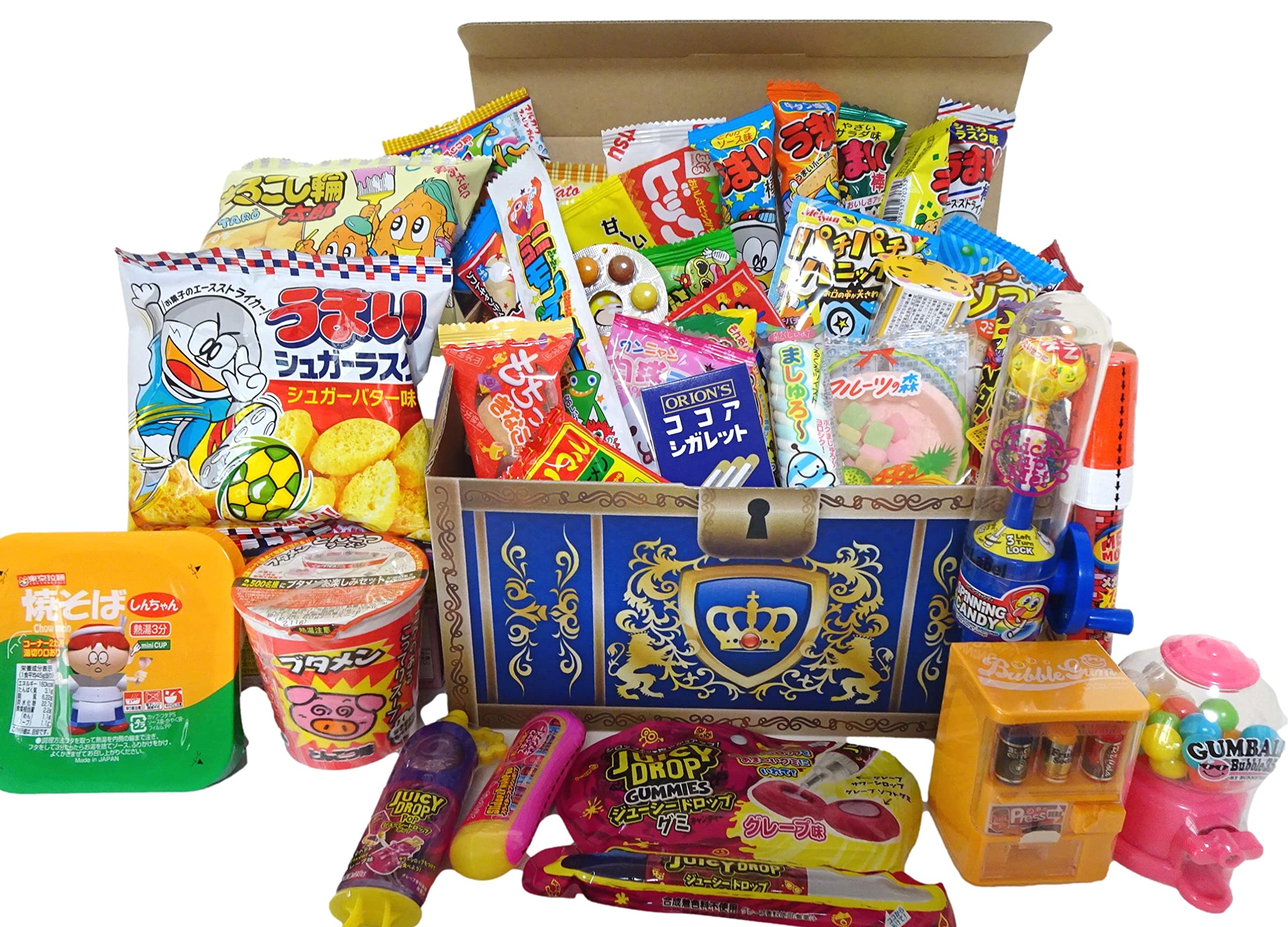 

[Асорті з 40 штук яскравих та веселих солодощів, включаючи дві цукерки] Ідеально для подарунків на Різдво та Хелловін. Скринька зі скарбами Пікішемо (Мудрець Синій)