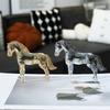 2026 Zodiac Horse Statue Feng Shui Collection Crystal Light Luxury Horse Sun Catcher Ornament Home Desktop Decoration