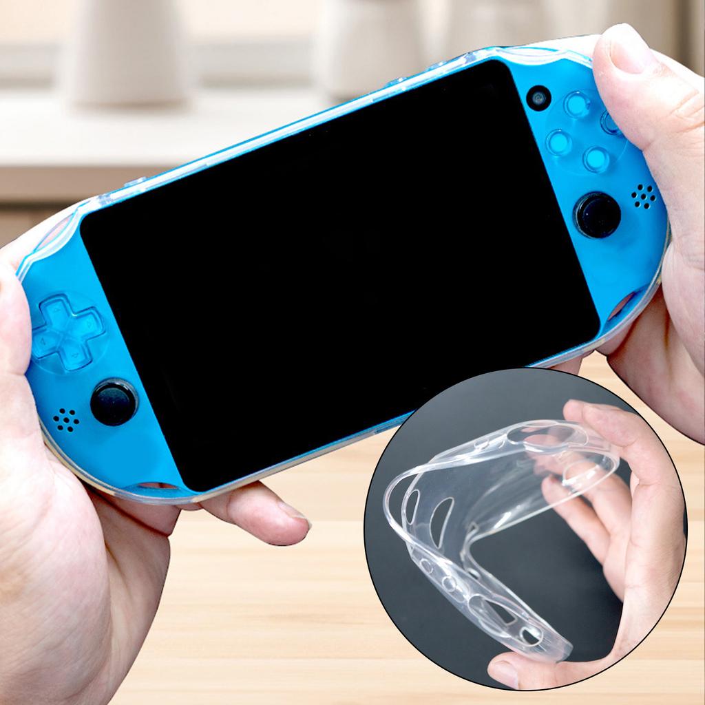 TPU Cover for PSV2000 Protector Case Shockproof Shell Handheld Game Console Half Coverage Skin Cover Waterproof Housing