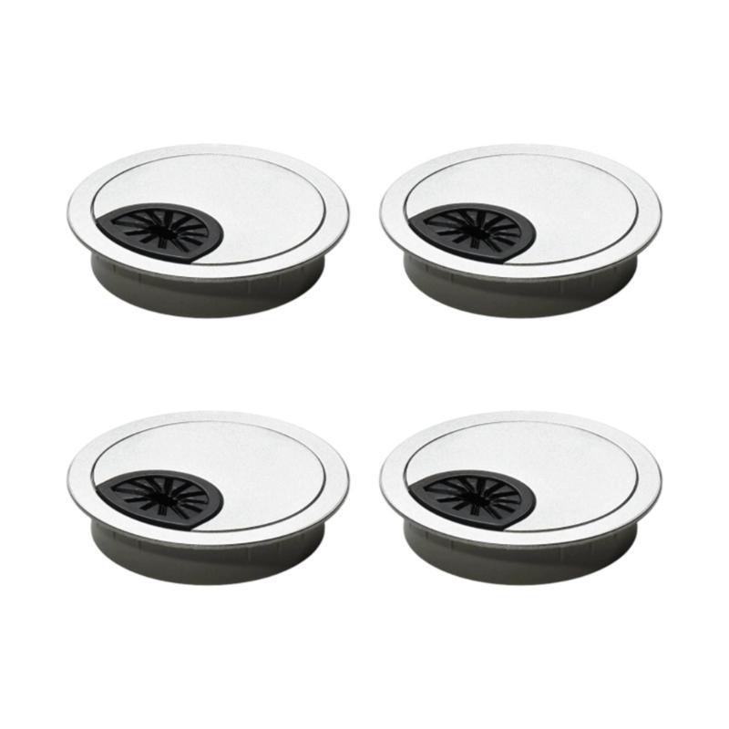ABS Cord Hole Cover For Office Desk Wire Organization Modern Cable Management Desk Grommet For Neat Work