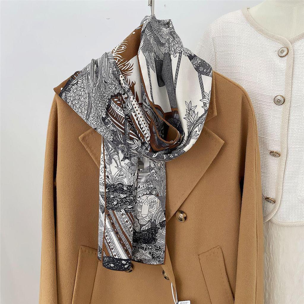 Herringbone Velvet Scarf: Winter, Versatile, Thickened, Hand-Rolled Edges, Small & Long