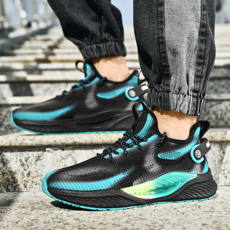 Fashion Men's Running Shoes Comfortable Sports Shoes Casual Shock-absorbing Athletic Train Sneakers Lightweight Comfortable Sneakers 45