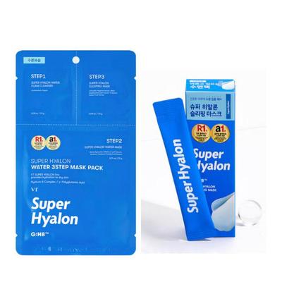 VT Super Hyalon Water 3-Schritt Maskenpackung 5 Sets + Super Hyalon Schlafmaske 4ml x6